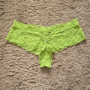 Victoria's Secret Sexy Lime Lace Cheeky Cheekini Panties Y2K 90s style New